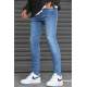 Madmext Men Skin Fit Blue Jeans 5712 - Açık mavi