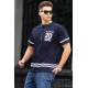 Madmext Men Printed Navy Blue T-shirt 4970 - Lacivert