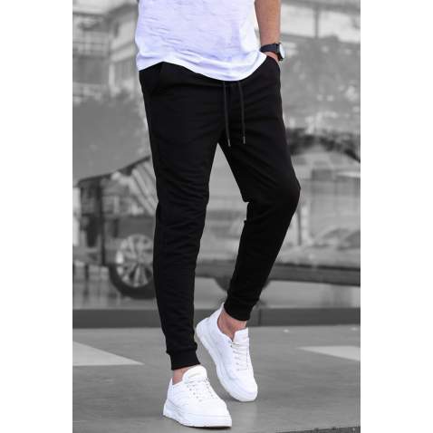 Madmext Men Elastic Bottom Black Sweatpants 4821 - Siyah