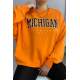 Mad Girls Printed Orange Sweatshirt MG785 - Turuncu