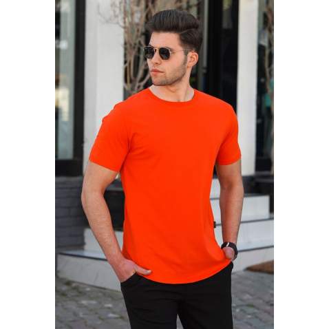 Madmext Men Orange T-shirt 4951 - Turuncu