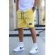 Men Basic Yellow Capri Shorts - Sarı