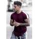 Madmext Maroon Striped T-shirt for Men 4100 - Bordo