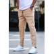 Madmext Men Beige Zip Sweatpants 5421 - Bej