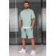 Madmext Men Almond Green T-shirt Shorts Set 5668 - Çağla yeşili