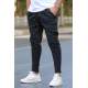 Madmext Men Checkered Black Sweatpants 4219 - Siyah