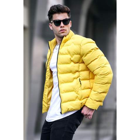 Yellow Puffer Jacket 5707 - Sarı