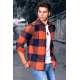 Madmext Red Checkered Men Shirt 4904 - Kırmızı