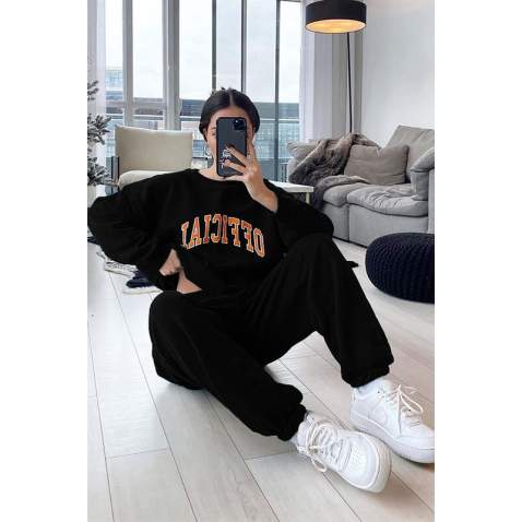 Mad Girls Black Tracksuit MG944 - Siyah