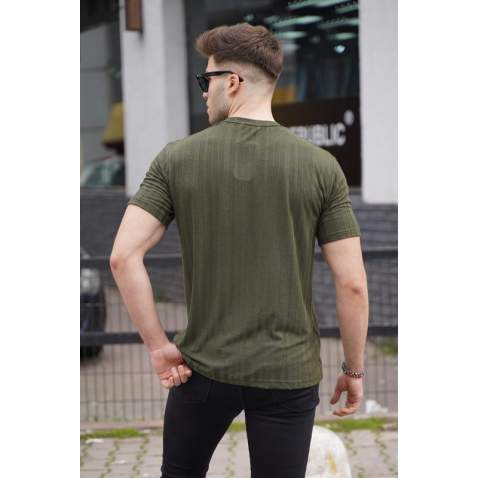 Men Oversize Khaki T-Shirt - Haki