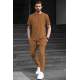 Men Brown Tracksuit - Kahverengi