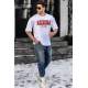 Madmext White Printed T-shirt for Men 4958 - Beyaz