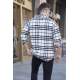 Ecru Regular Fit Plaid Shirt 5553 - Ekru