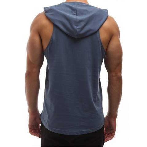 Madmext Men Soft Blue Hoodie T-shirt 2538 - İndigo