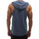 Madmext Men Soft Blue Hoodie T-shirt 2538 - İndigo