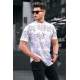 Madmext Men Printed White T-shirt 5818 - Beyaz