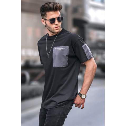 Men Basic Black T-Shirt - Siyah