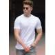 Madmext Men Front Pocket White T-shirt 5241 - Beyaz