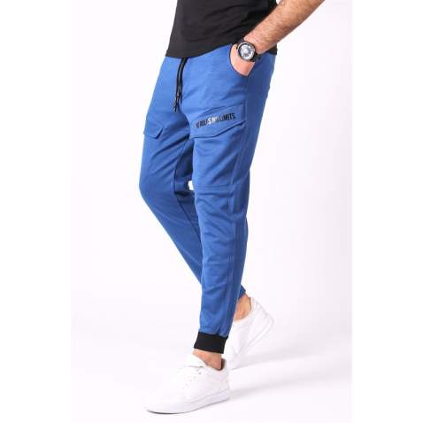 Madmext Blue Pocket Detailed Sweatpants 2936 - Sax mavi