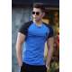 Madmext Blue Basic T-shirt for Men 3011 - Saks