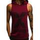 Madmext Men Maroon Hoodie Vest 2649 - Bordo