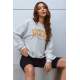 Mad Girls Printed Gray Sweatshirt MG785 - Gri