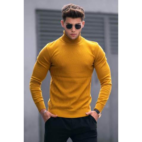 Madmext Hardal Roll Neck Jumper 4658 - Hardal