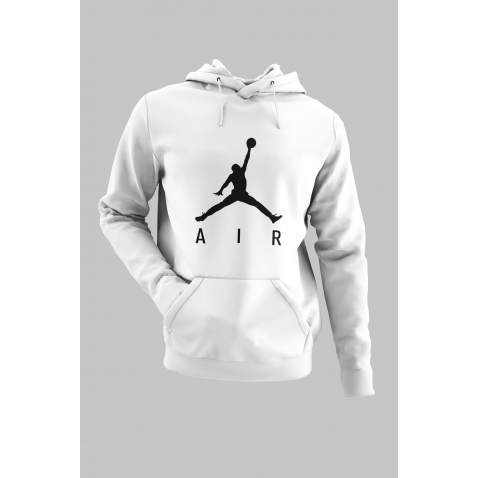 Air Jordan 03 Beyaz NBA Erkek Kapşonlu Sweatshirt - Hoodie