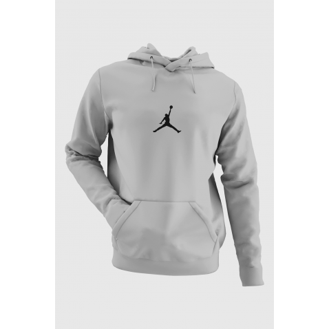 Air Jordan 05 Gri NBA Erkek Kapşonlu Sweatshirt - Hoodie