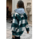 Mad Girls Oversize Green Lumberjack Shirt MG042 - Yeşil