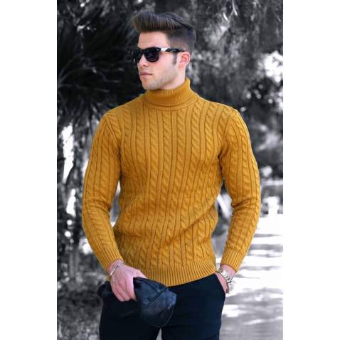 Madmext Hardal Jumper with Roll Neck 4654 - Hardal