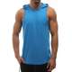 Madmext Men Blue Hoodie Vest 2537 - Mavi