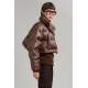 Mad Girls Brown Puffer Jacket MG1398 - Kahverengi