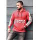 Kapşonlu Baskılı Sweatshirt Bordo 2766 - Bordo