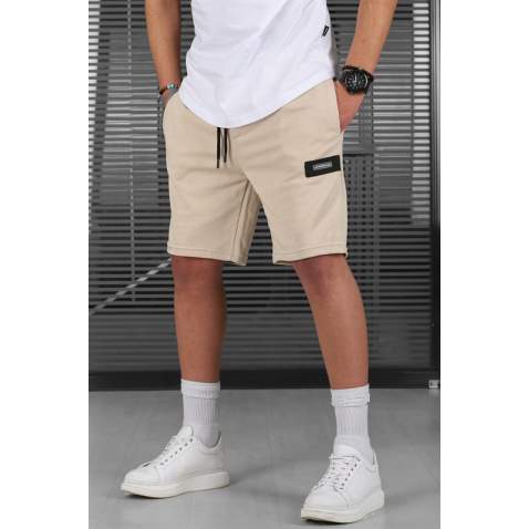 Men Beige Capri Shorts - Bej