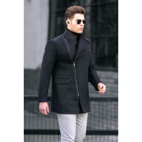 Madmext Men Black Coat 5068 - Siyah