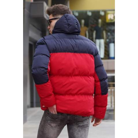 Men Navy Blue Puffer Jacket 5700 - Lacivert