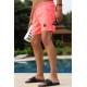 Men Basic Neon Soft Pink Swim Shorts - Pudra