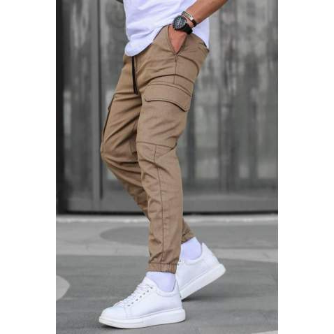 Men Brown Cargo Trousers 5463 - Kahverengi