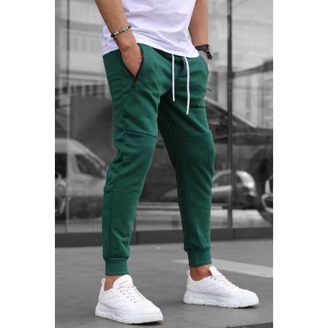 Men Green Basic Jogger Trousers - Yeşil