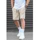 Men Beige Capri Shorts - Bej