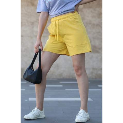 Mad Girls Yellow Shorts MG1185 - Sarı