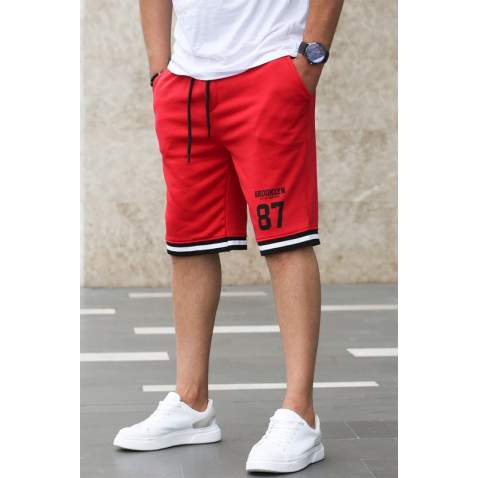 Madmext Men Regular Fit Maroon Shorts 5405 - Bordo