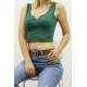 Mad Girls Green Crop Top MG362 - Yeşil