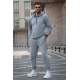 Dye Gray Hoodie Basic Tracksuit 5908 - Boyalı gri