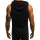 Madmext Men Black Hoodie Vest 2563 - Siyah