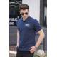 Men Navy Blue Polo T-Shirt - Lacivert