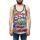 Sleeveless T-Shirt In Printed - Multicolor