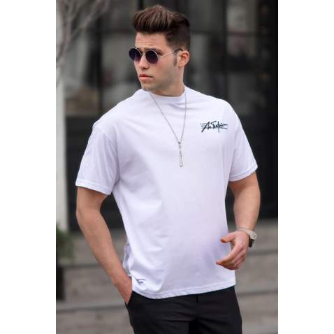 Madmext Men White T-shirt 5217 - Beyaz