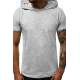 Madmext Grey Rapped T-shirt with Hood for Men3069 - Gri